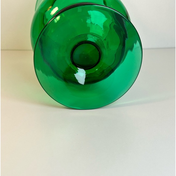Empoli vintage green swirl design glass vase - Picture 4 of 6